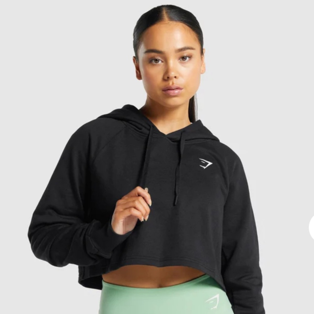 Gymshark Womens TRAINING CROPPED HOODIE